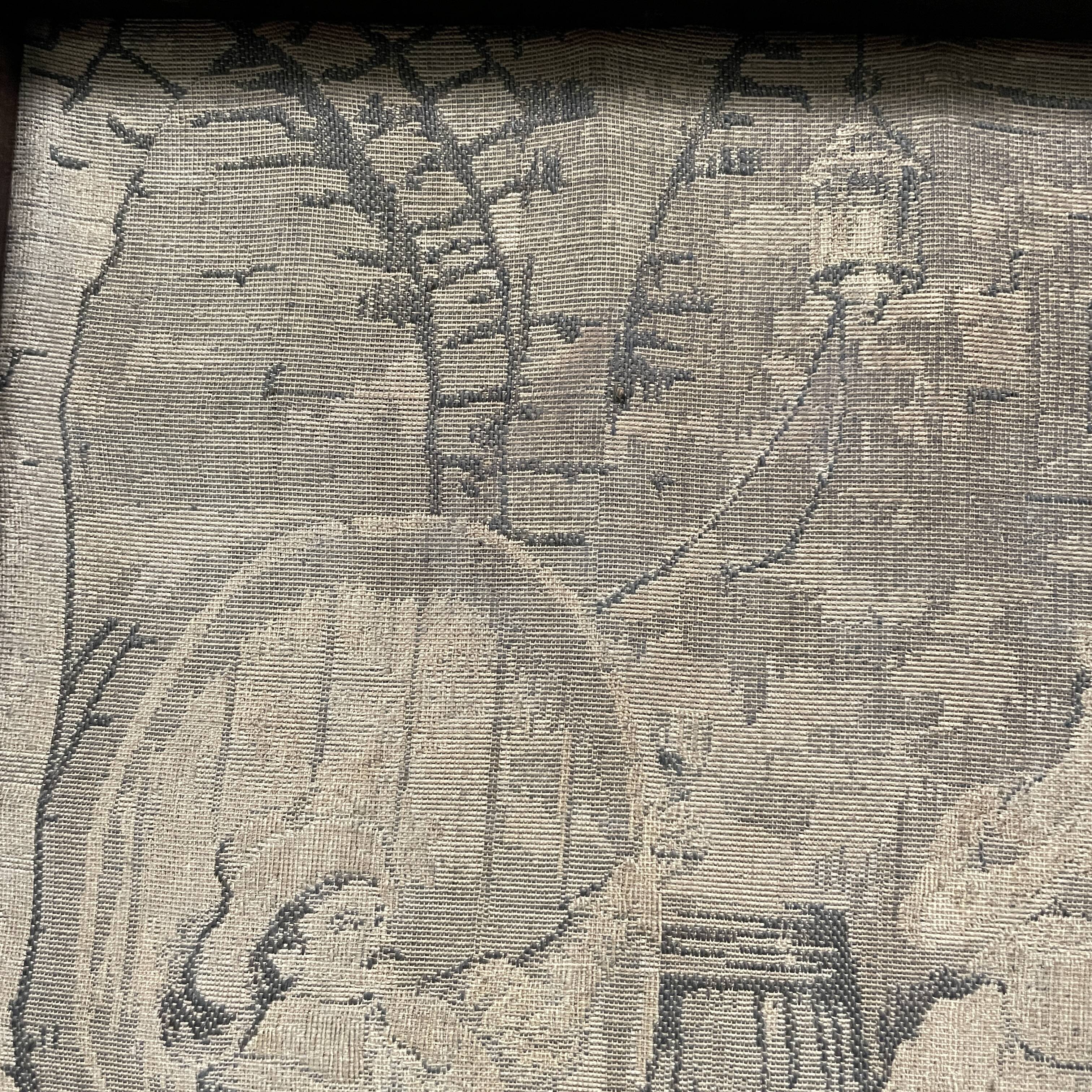 Set of two antique framed gobelins from France from the 19th century