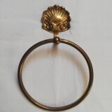 Vintage brass towel rack