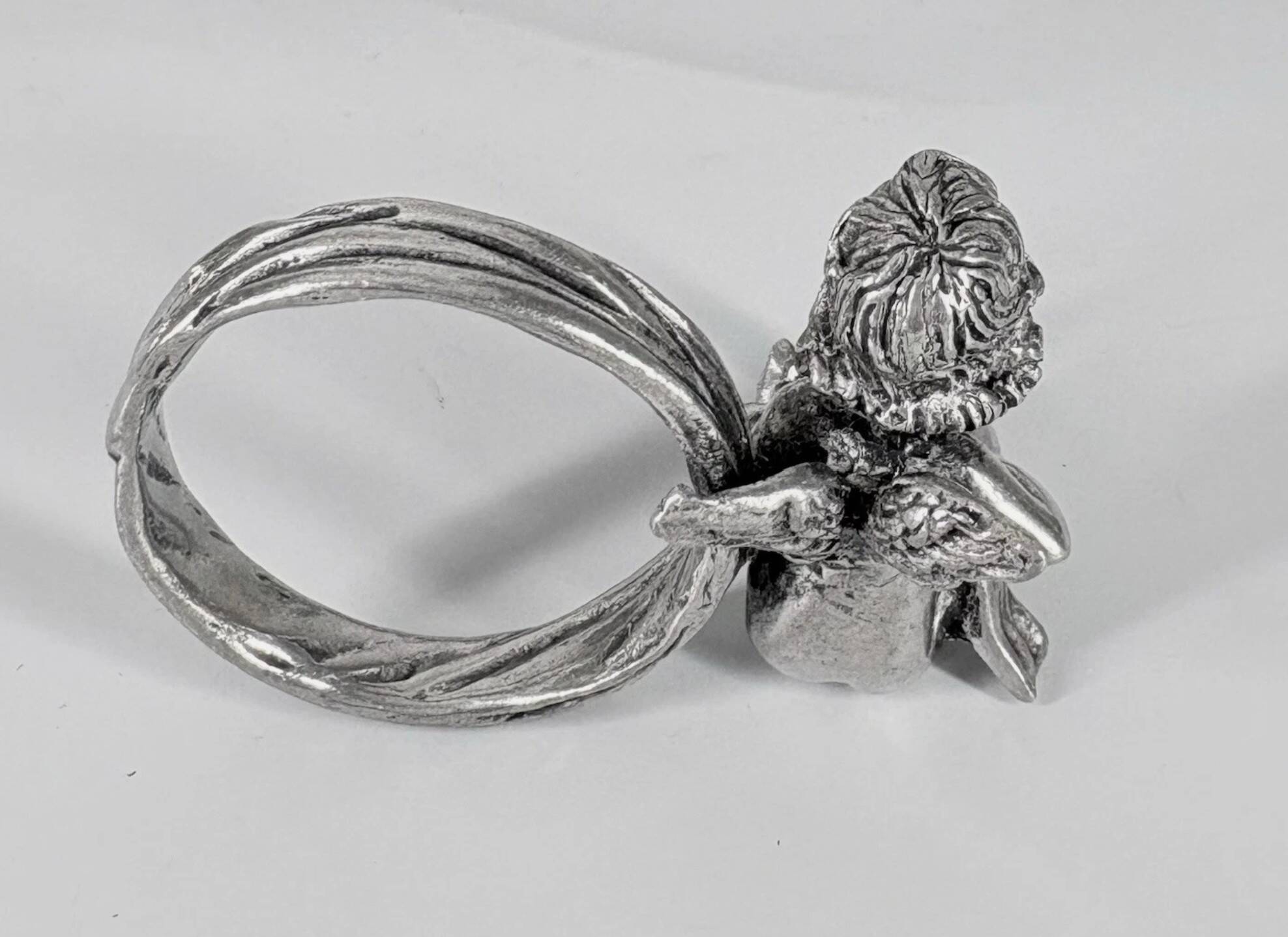 Set of 10 Silver-Plated Cherub Napkin Rings, Vintage Table Décor Putti Figurine
