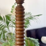 1940s floor lamp in turned wood