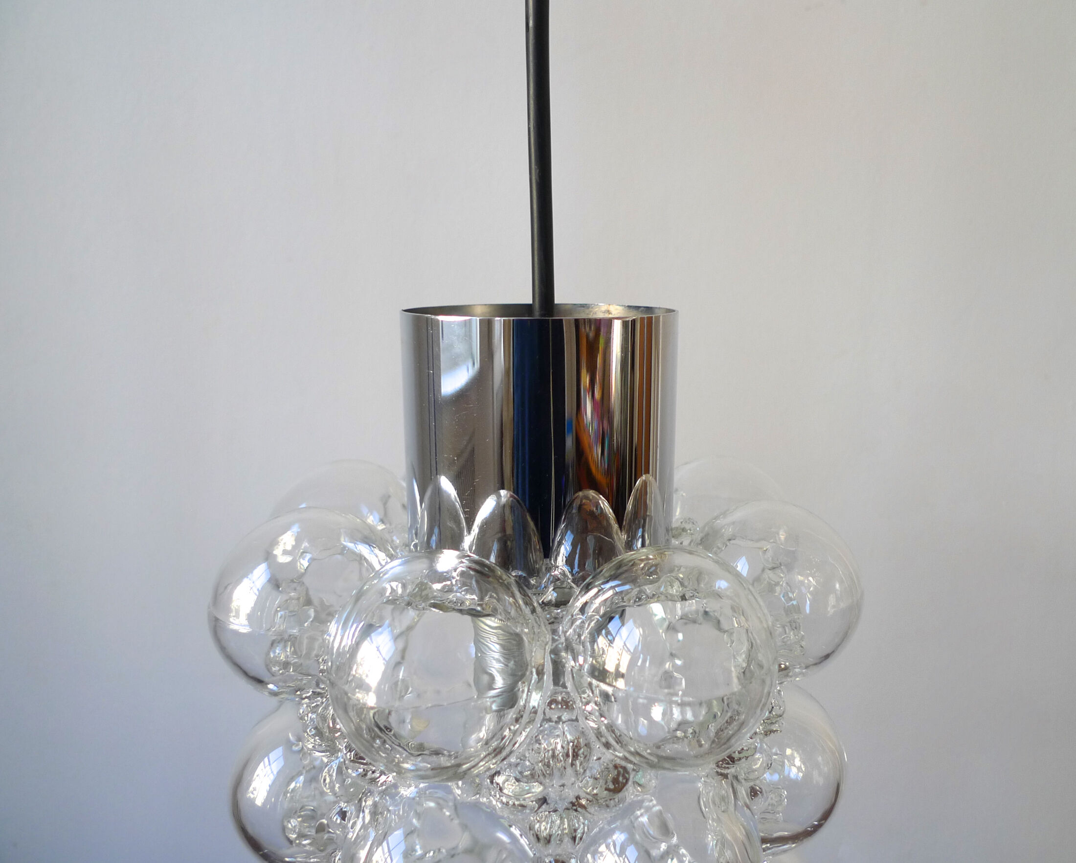 Bubble glass hanging lamp by Helena Tynell for Limburg Glashàtte, 1960s