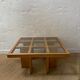 Wooden and glass coffee table