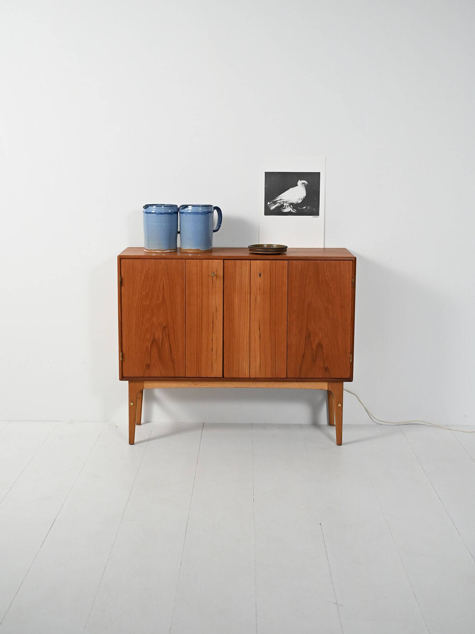 Meuble bar scandinave en teck des années 1950