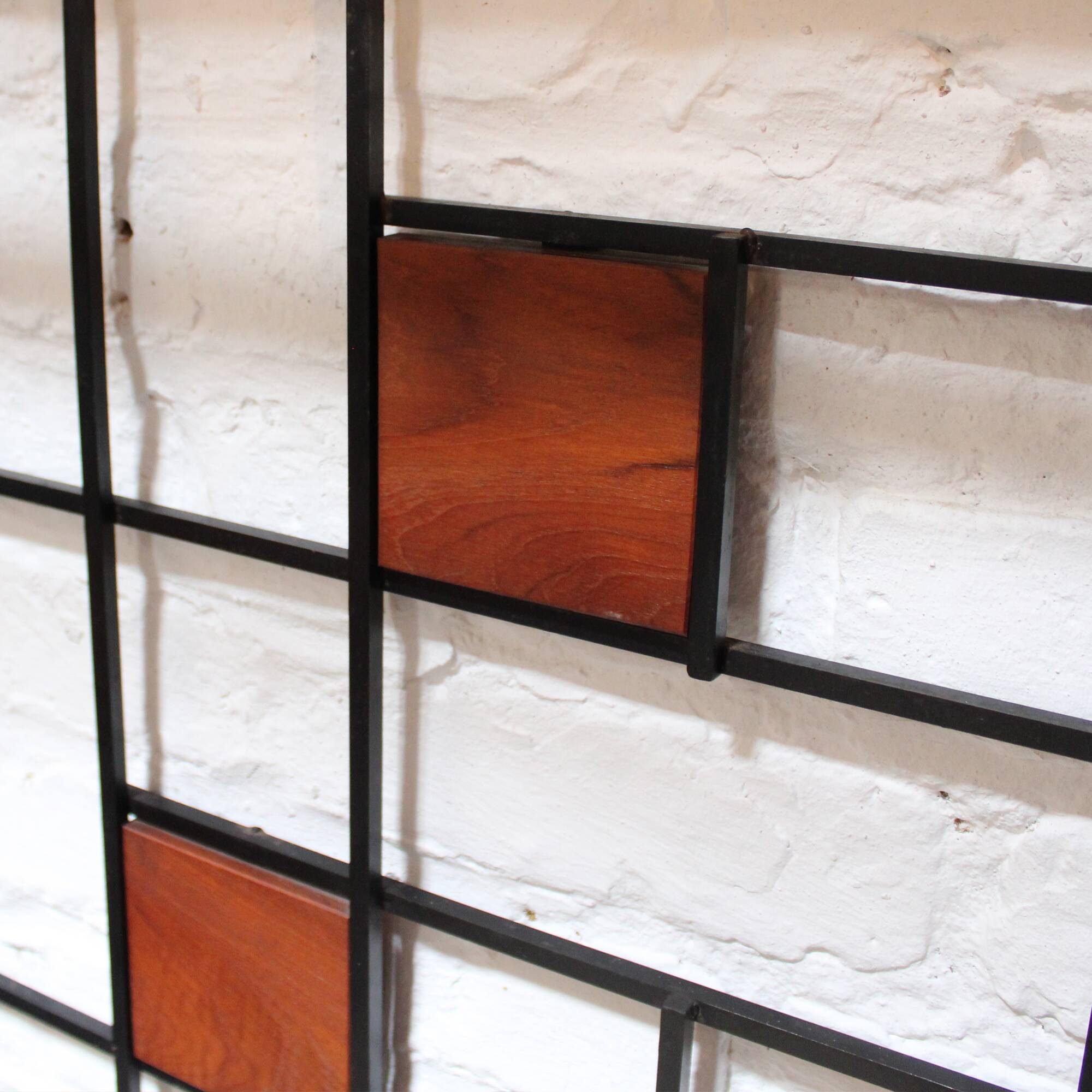 1960s modernist wall coat rack