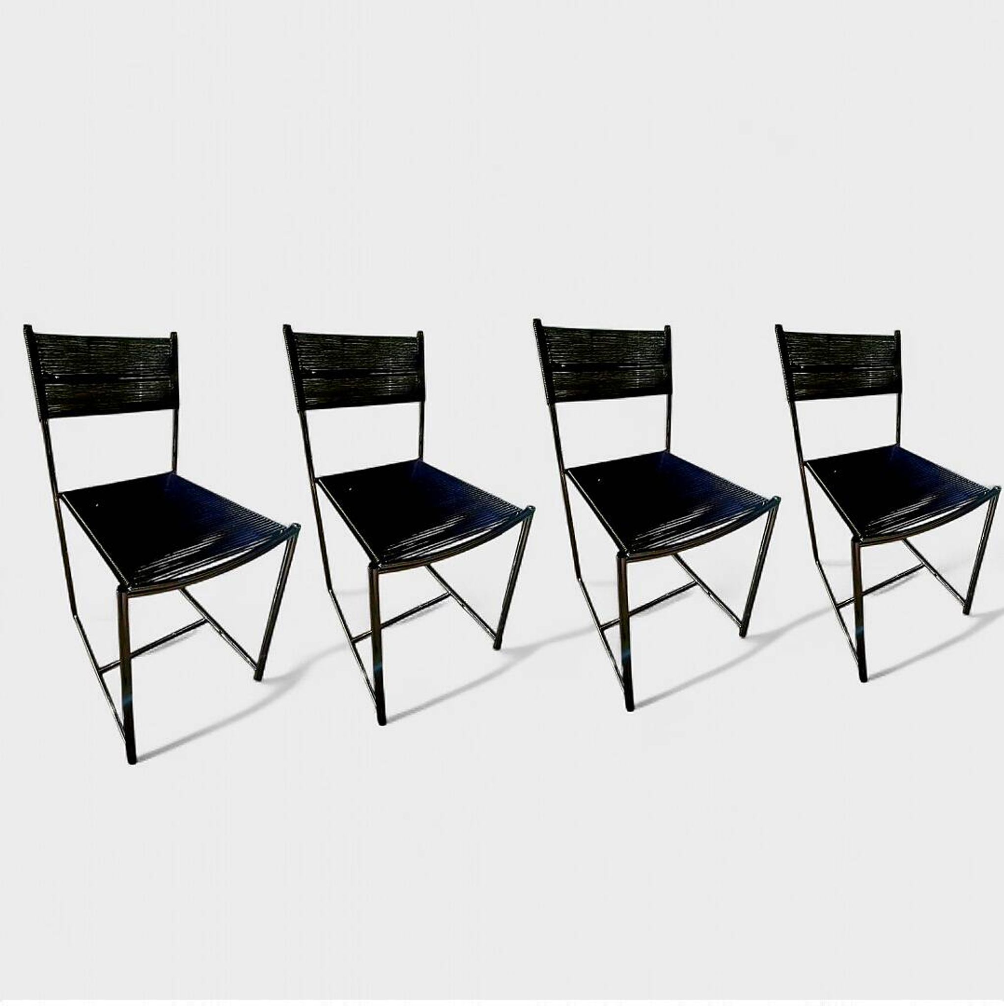 Set of 4 "spaghetti" chairs by Giandomenico Belotti for Alias