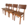 Vintage stol kamnik dining chairs (set of 4): mid-century leather seat