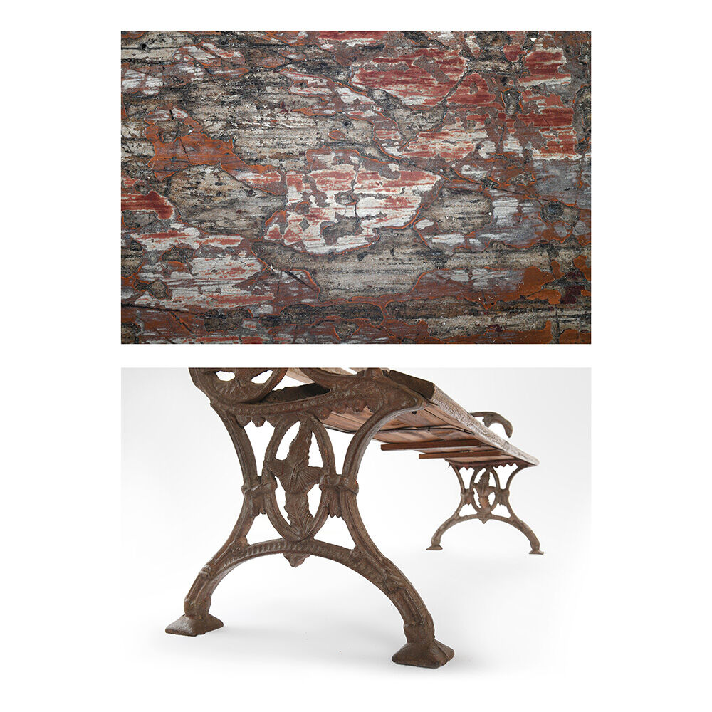 Banc en bois et fonte