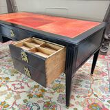 Large Louis XVI Period 18th Century Blackened Wood Flat Desk