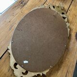 Oval gilded mirror baroque style