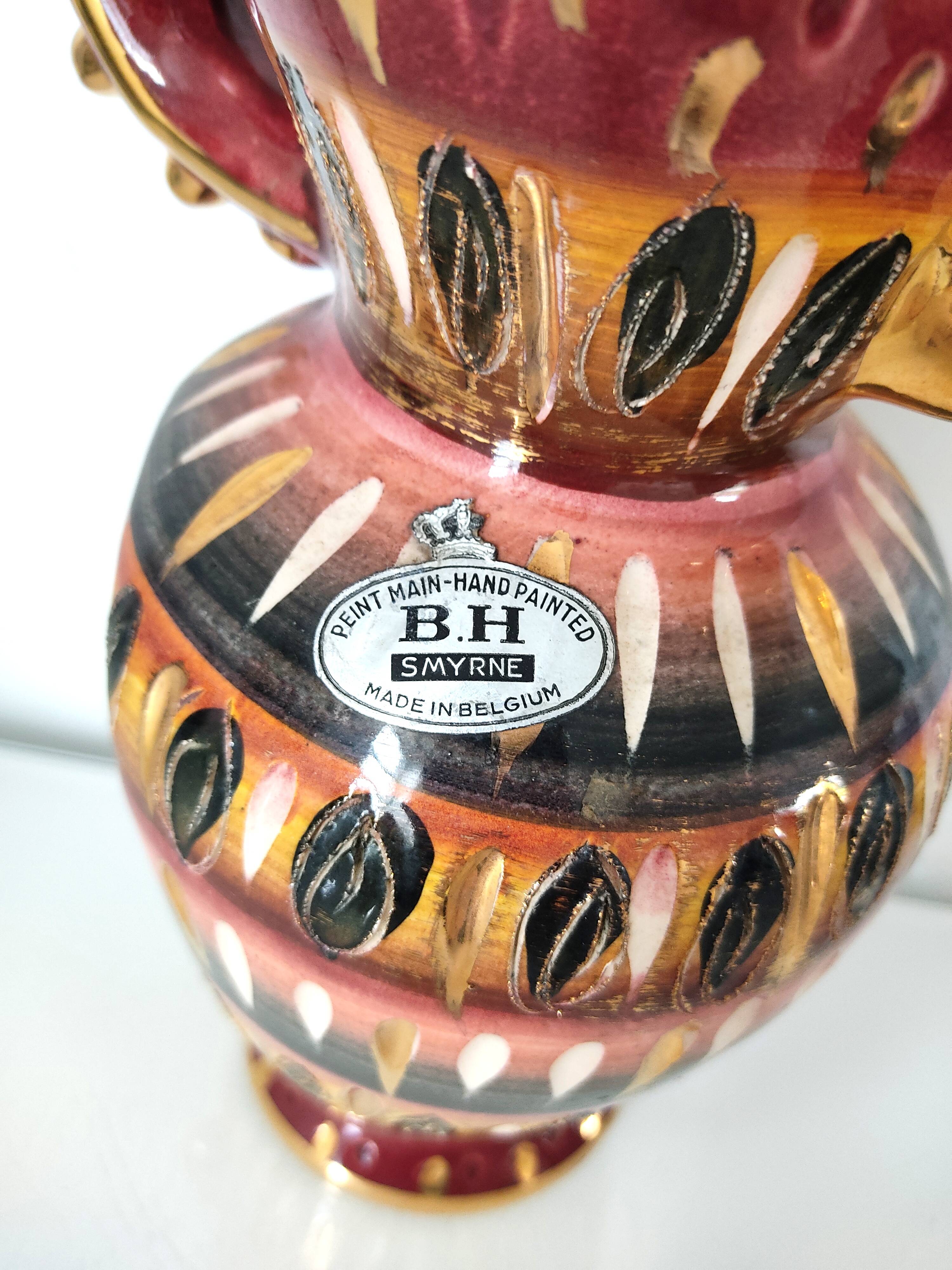 H.Bequet vase Smyrna decor bird shape