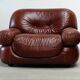 Ensemble de deux fauteuils lounge en cuir Sapporo par Mobil Girgi