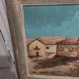 old painting signed marine boat