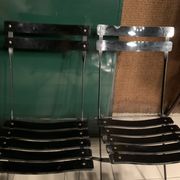 4 folding chairs Habitat 80s plastic and metal