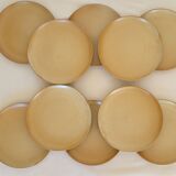 Set of 10 flat sandstone plates