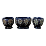 Planter set + 2 enameled ceramic pots