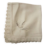 Set of rectangular tablecloth and napkins with lace pattern