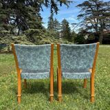 Pair of 2 Steiner Bow Wood chairs from the 1950s.
