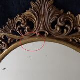 Swivel table mirror in golden metal