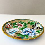 Assiette cloisonnée, émail vintage