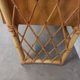 Desk and its rattan chair