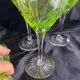 Set of 4 cut crystal white wine glasses