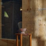 Modern Scandinavian tripod stool from the 20th century with a circular seat, 1970s.