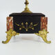 Pair of candelabra with 5 bronze branches and marble Napoleon III style. 19th