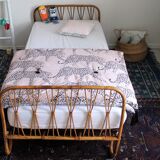 Rattan bed & vintage bamboo