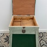 Vintage fishing chest stool