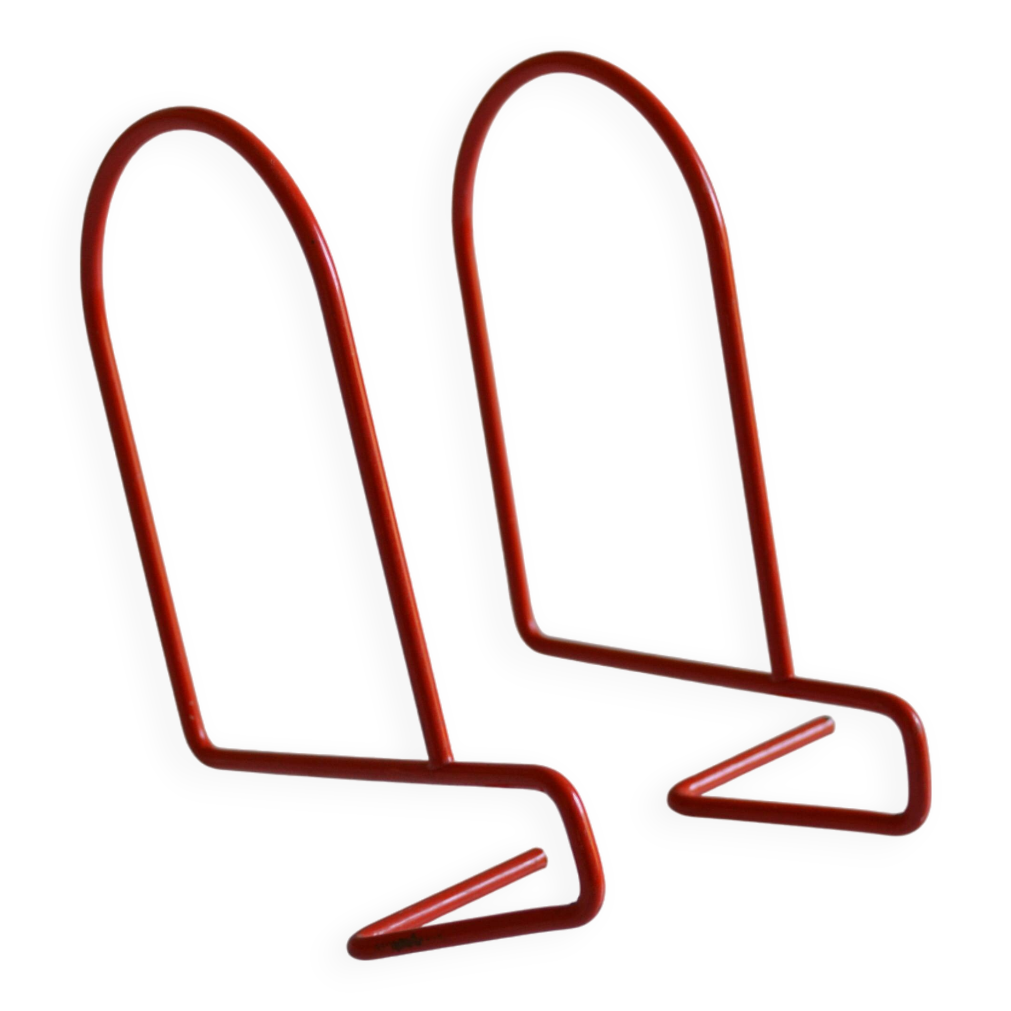 Paire de serre livres minimaliste années 80