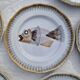 Set of 9 Saint Amand flat plates with fish decor