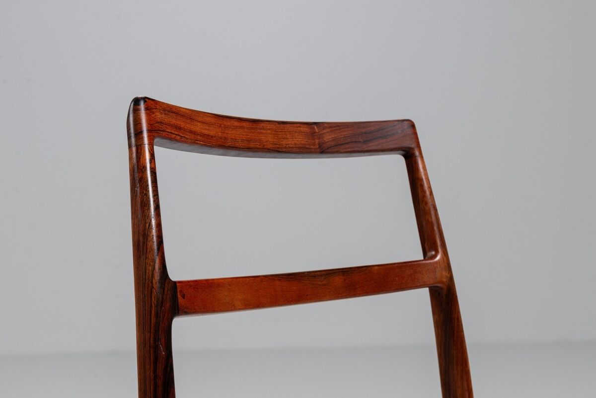 Arne Vodder model 430 dining chairs rosewood Sibast Mobler Denmark 1960