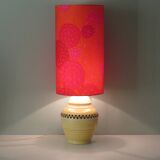 Vintage table lamp with a new custom lampshade.
