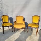 Set of 3 Louis XV style seats