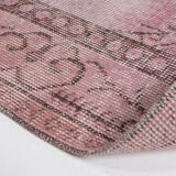 Turkish Pink Floor Vintage Rug sku2528