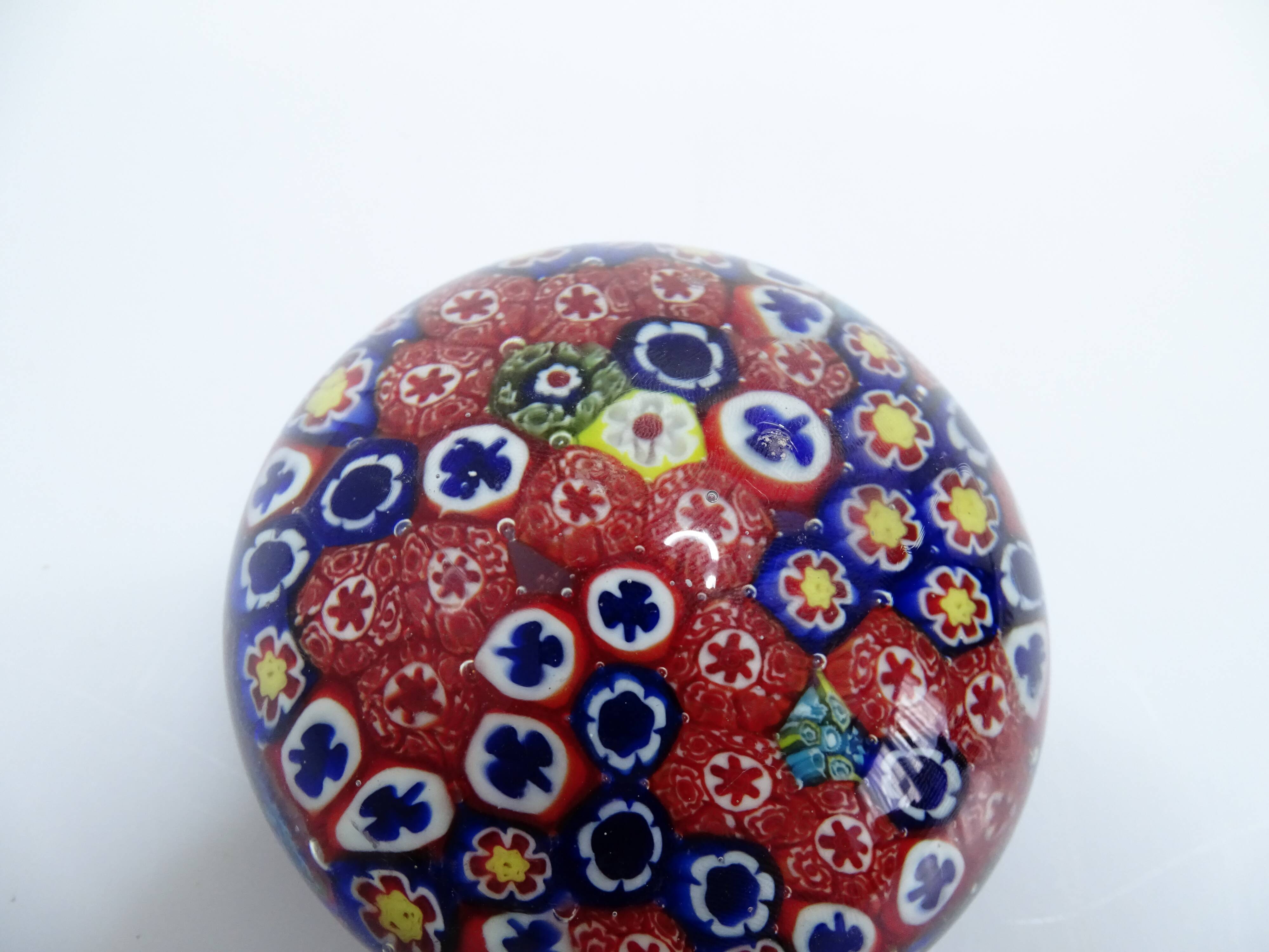 XXL paper press Murano Millefiori diameter 10 cm