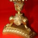 Bronze and solid brass candlestick from the "Restoration" period, electrified.