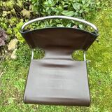 Leather designer chair - Biscia model - Pascal Mourgue