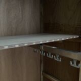 Rattan cabinet and vintage light oak