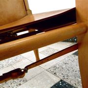 Safari chair in leather by Wilhelm Kienzle for Wohnbedarf, Switzerland 1950