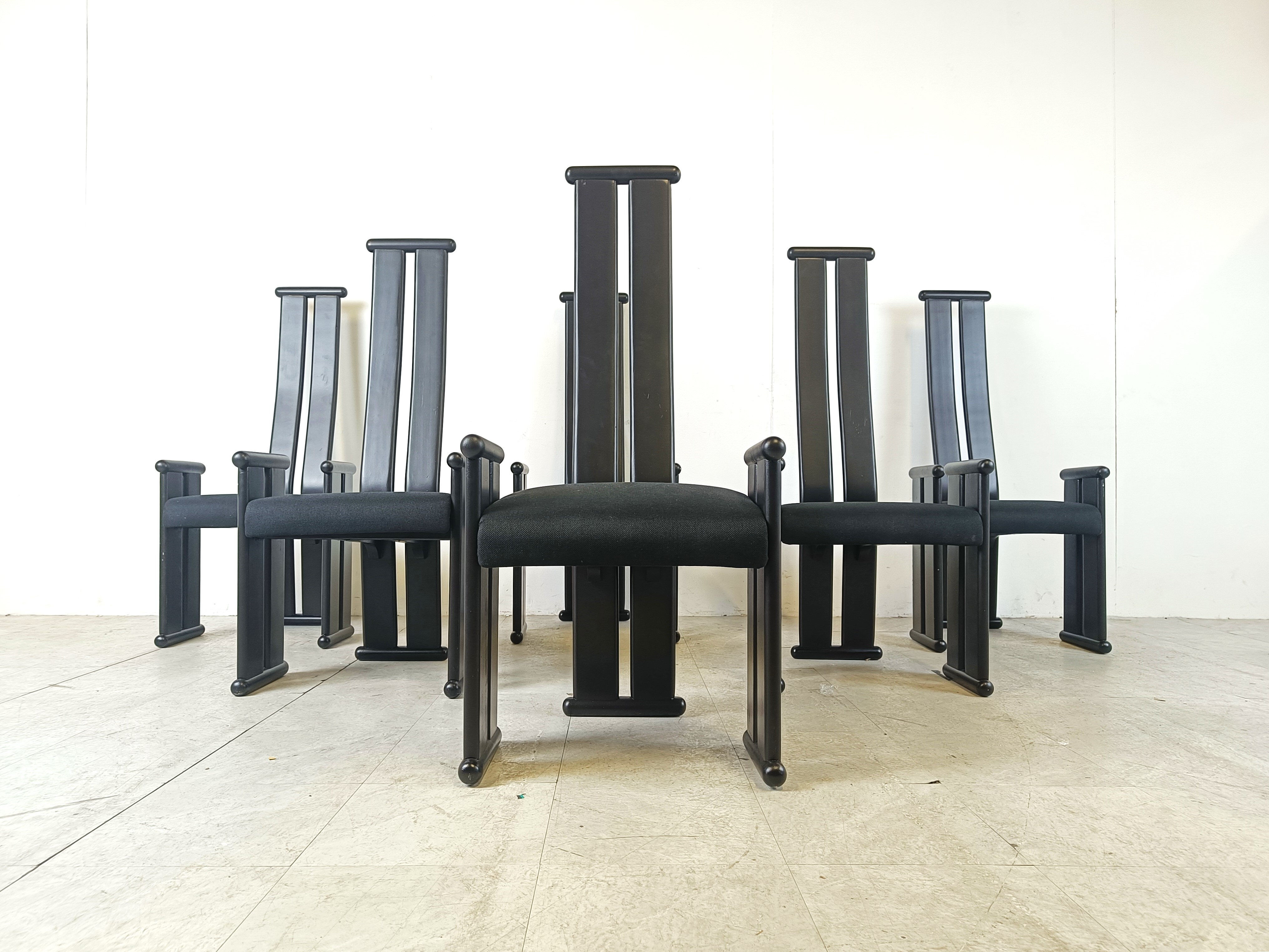 Vintage post modern dining chairs, 1970s