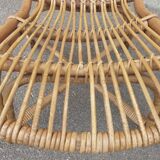 Pair of Audoux & Minnet wicker armchairs