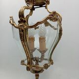 Gilded bronze lantern & curved glass in Louis XV / Rococo style