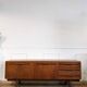Vintage Scandinavian teak row