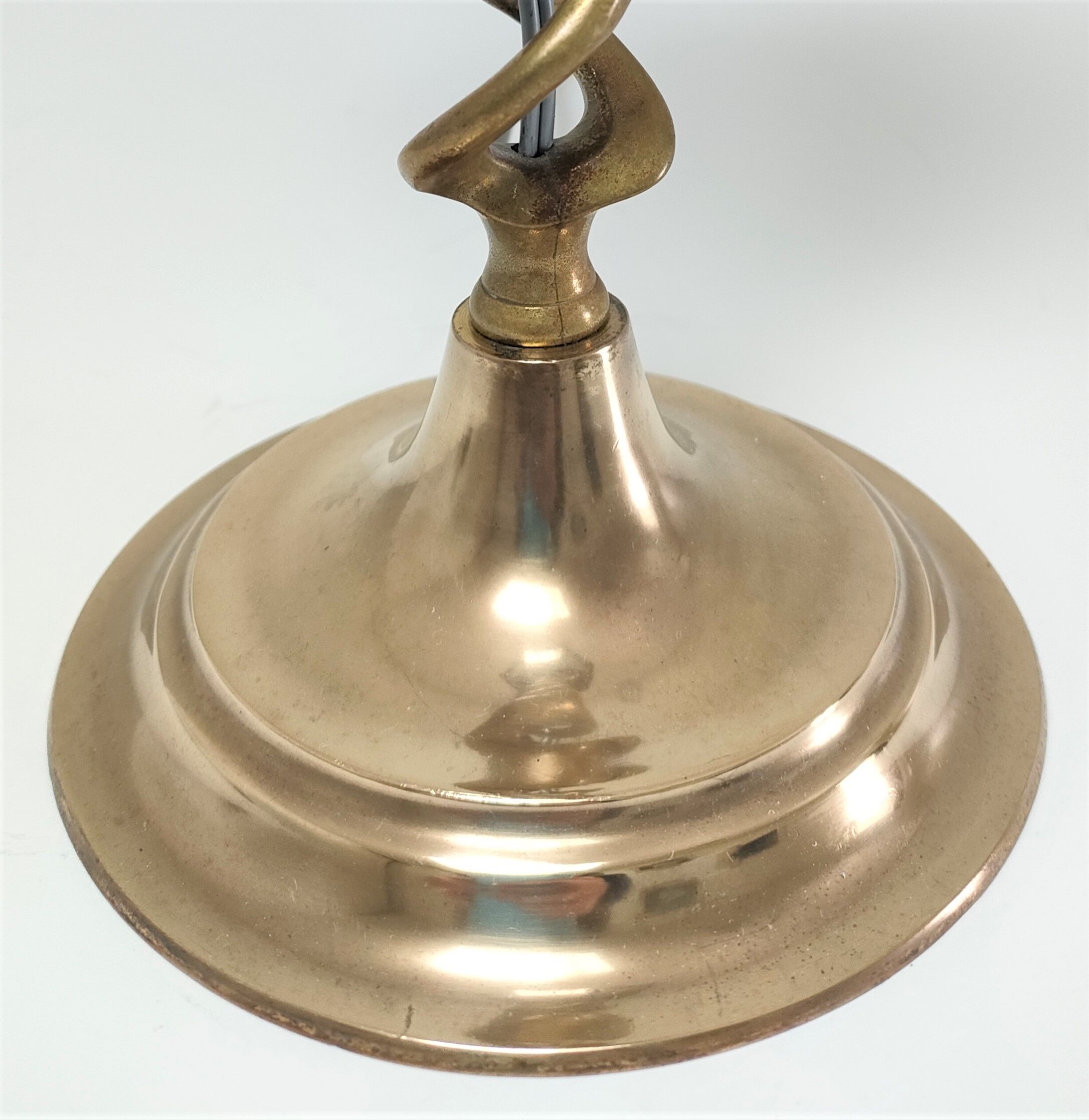 Lampe lanterne laiton et verre début XXème