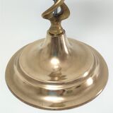 Lantern lamp brass and glass early XXth century