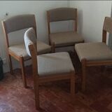 Set of 4 Baumann chairs from 1970