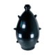 Jarre Potiche céramique noire métalique poterie 1950