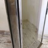 Atypical old wooden and metal wall display case