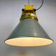 Yellow industrial explosion proof lamp with aluminium shade, 1990s